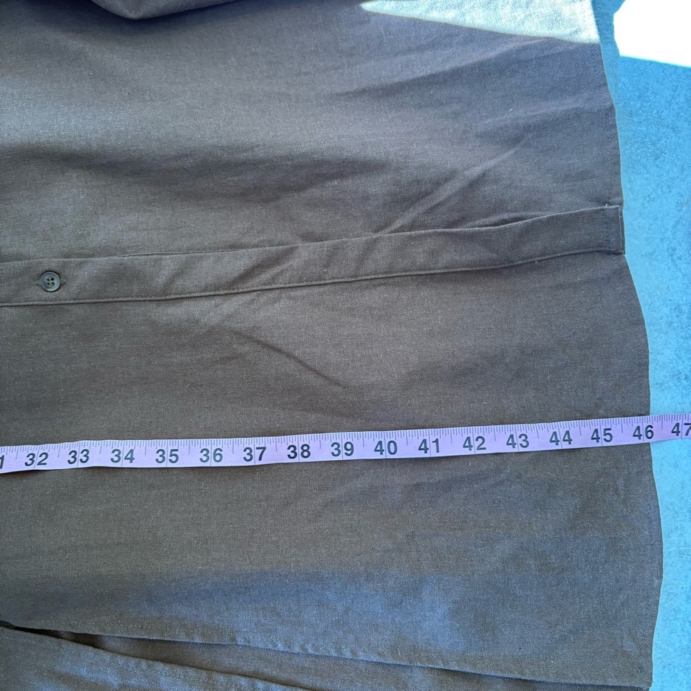 Tuckernuck || En Saison Megumi‎ Linen Blend Midi Shirt Dress Belted Brown M - Picture 9 of 10